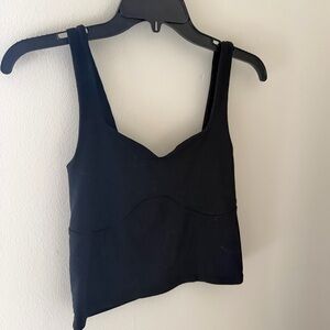 Black Sleeveless Crop Top